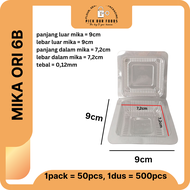 Mika Kue 6B | Mika snack ukuran 6 | Mika plastik bening | Mika kue sus | Mika bolu kecil | Box snack