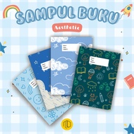 Cloud Motifsampul buku 10 Pcsbiru Size A5/b5 - Aesthetic Writingsampul buku - Korean Book Cover - Cu