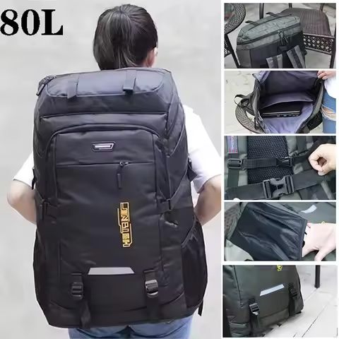 80L 50L Men's Outdoor Backpack Climbing Travel Rucksack Sports Camping Hiking Backpack School Bag Pa