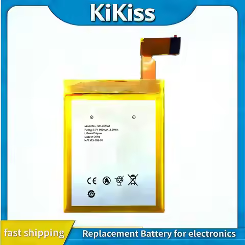 890Mah High Compatibility Tablet Battery For Amazon Kindle 4 5 6 515-1058-01 MC-265360 D01100 S2011-