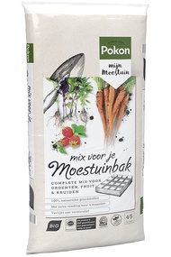 Pokon Organic Potting Soil Mix 45 L for Your Vegetable Garden with 120 Days Fertiliser (10-4-4) and Trace Elements