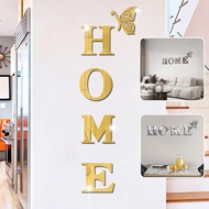 Home Wall Decoration 'HOME' 3D Decoration/Wall Decoration 3D Mirror Sticker Wall Decor/Modern Home A