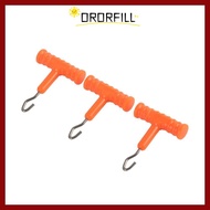 ORORFILL 10 Pcs Fishing Baiting Rig Tool, T Shape Handle Stainless Steel Fishing Knot Puller, Durabl