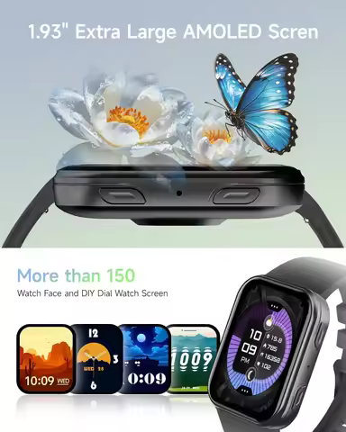 VS30 PRO Smart Watch 1.93-inch AMOLED Display Bluetooth Call Sports Modes Health Monitoring 1ATM Wat