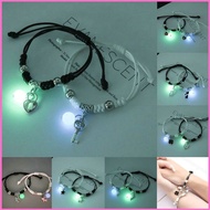 HK2 2Pcs Luminous Bracelet For Women Men Couple Adjustable Fashion Bracelet Best Friends Bracelets J