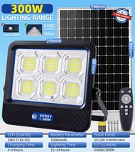 BINGO ไฟโซล่าเซลล์ 300W 500W 1000W ไฟภายนอกอาคาร โซล่าเซลล์ ไฟLED ไฟสปอร์ตไลท์ แสงขาว Solar Light IP