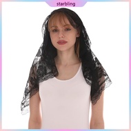 Star Spanish Style Lace Veil for Solemn Mass Visit Vatican Confirmation and Baptism