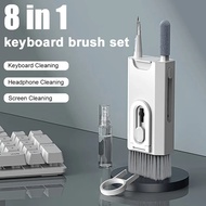 8 in 1 Multifunctional Keyboard Cleaning Brush Kit with Polishing Cloth Cleaning Kit for Airpods Pro Phone Laptop PC Camera