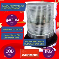 Lampu Sinyal Xenon Rotary Blitz H Taiwan 12V/24V untuk Mobil Truk Balon Warna Multicolor