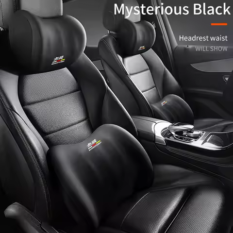 Memory Foam Car Logo Seat Headrest Lumbar Support Neck Cushion For Honda Mugen Accord Civic Fit City