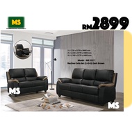 𝐑𝐄𝐀𝐃𝐘 𝐒𝐓𝐎𝐂𝐊 PERABOTMS CASA LEATHER SOFA SET 1 SEATER RECLINER 2+3 SEATER [MS 2117 BROWN]