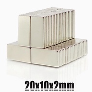 5/10Pcs 20x10x2 Neodymium Magnet 20mm x 10mm x 2 N35 NdFeB Block Super Powerful Strong Permanent Mag