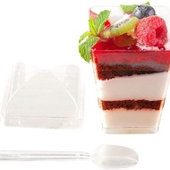 DESSET CUP /PUDDING CUP WITH LID 20PCS