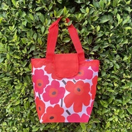 New Japanese Style Floral Shopping Bag Waterproof Fabric Foldable Roll Easy To Carry Complete Patter