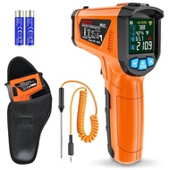 MESTEK Infrared Thermometer Gun, Non Contact Digital Laser Thermometer Temperature Gun with Color LC