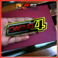 Daeng4 logo muffler exhaust emblem aluminum rivet not sticker