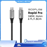 EF ECOFLOW Rapid Pro USB-C to C Cable (240W, Nylon) 6 ft./1.8cm Type C Charger