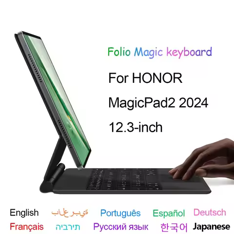 Backlit Touchpad Magic Keyboard For HONOR MagicPad2 12.3 inch 2024 MagicPad 2 ROD2-W09 Magnetic Smar