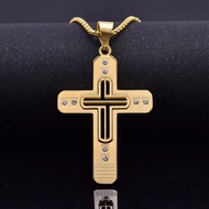 BIG CROSS kalung salib pria besar titanium premium