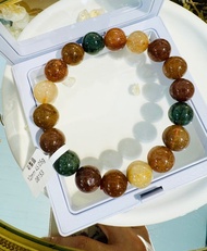 鋼絲球效應爆閃天然銅髮彩髮晶髮晶12mm45.05g正財偏財運勢提升