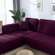 Solid Color Corner Sofa Covers For Living Room Elastic Spandex Slipcovers Couch Cover Stretch Sofa Towel L Shape Need Buy 2Piece
