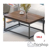 Ikloo short coffee table center sofa table laminated wood metal 80*40*42cm