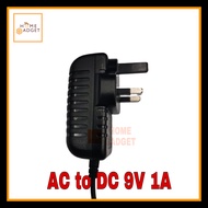 3 PIN AC TO DC 9V 1A Power Supply Adapter
