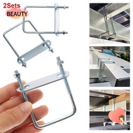 BEAUTY 2Sets Square Clamp, With Baffle Right Angle U-bolt Pipe U-clamp, Screw Iron M6 Squa Bolt