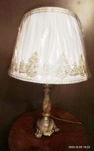 歐洲古董燈.瑪瑙黃銅鍍金48cm 全高 直徑30cm