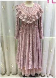 (COD) NEW Collection Gamis Brokat Import Remaja// Kebaya Muslim Brokat Impor// Gamis Brokat Mix Tutu
