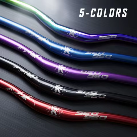 KRSEC31.8MM Mountain Bike Handlebar Aluminum Alloy Bicycle Riser Handlebar 25MM Rise 780MM Length Bi