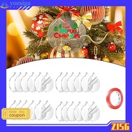 [ZISG] DIY Clear Christmas Baubles Acrylic Round Baubles Craft Xams Tree Decoration