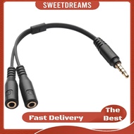 3.5mm Mic Headset Splitter Adapter 1 TRRS Male to 2 Female Y Audio Cord