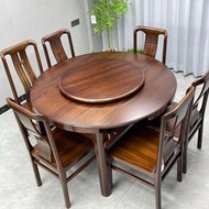 Solid Wood Dining Table Set Extend Fold Dining Table 4/6/8 Chair Meja Makan Kerusi Kayu