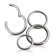 Piercing Segmented Titanium Ring Clicker Helix, Conch, Daith, Septril Cartilage, Rook, Hipoallergeni