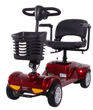 110x52x90cm 4 Wheels Red Outdoor Handicapped Scooter Old Elderly People Drive Medical Compact Transp
