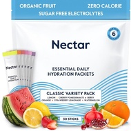 Nectar Hydration Packets - Electrolytes Powder Packets - Sugar  & 0 Calorie - Organic Fruit Liquid D