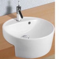 Semi-Recessed Round Basin