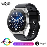 LIGE ใหม่ ต้นฉบับ ฉลาด นาฬิกาสำหรับผู้ชาย แสดงเวลาเสมอ บลูทูธโทร เพลงท้องถิ่น กีฬา กันน้ำ นาฬิกาสมาร์ท smart watch + กล่อง