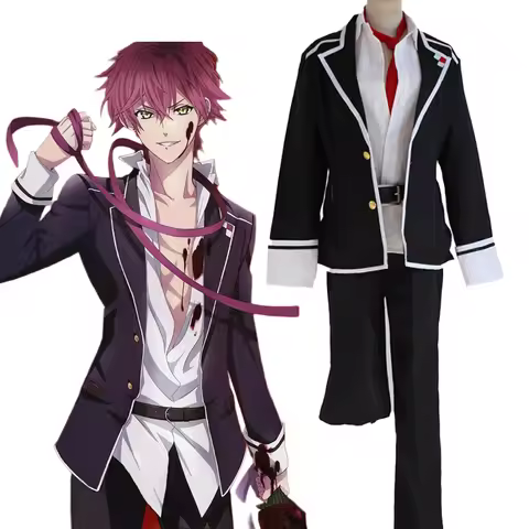Anime Diabolik Lovers Cosplay Sakamaki Ayato Costume Unisex Full Set School Uniforms Halloween Party