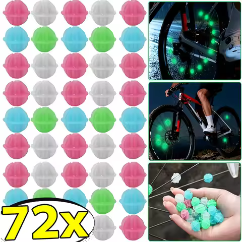 Bicycle Wheel Decorations Glow in The Dark Spoke Beads Reflectors for Mountain Bike Kids Ride Safety