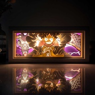 Anime Series One Piece Dragon Ball Naruto Paper Carving Light Photo Frame Light Day Anime Bedroom Ro