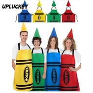 UPLUCKEY Crayon Apron, Cleaning Fancy Dress Crayon Themed Gnome Set,  Colorful Funny Art Craft Activ
