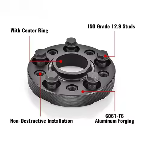 Custom Forged AL6061-T6 Wheel Adapters 5x108 5x100 5x110 5x112 5x114.3 5x120 6x139.7 Hub Centric Car