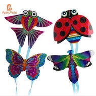 ApexMoto Colorful Pocket Kite Outdoor Fun Sports Kite Flying Easy Flyer Kite Toy For Kids New