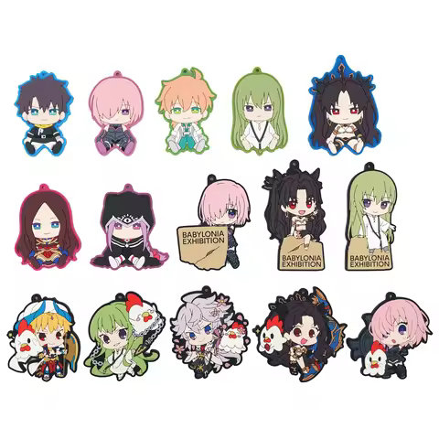 Fate Grand Order Anime FGO FSN Game Ishitar Merlin Mash Gilgamesh Cute Rubber Keychain Gift