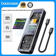 Dockcase NVMe M.2 SSD Enclosure 10Gbps PCIe USB 3.2 Gen 2 With 15W USB-C Auxiliary Power Supply Powe