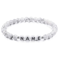 Personalized Initial Bracelet Engraved Letter Bracelets for Boyfriend Girlfriends Couples Women Men 