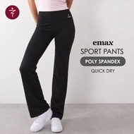 EMAX Sport Pants Bootcut Quick dry Poly Spandex Women Seluar Sukan Tracksuit Sejuk Stretchable (M-3X