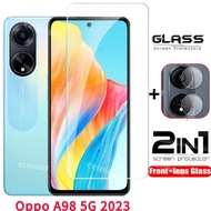 Oppo A98 5G 2023 Full Cover Tempered Glass Flim For Oppo A98 5G OppoA98 A78 A 98 98A 2023 4G 5G Fron